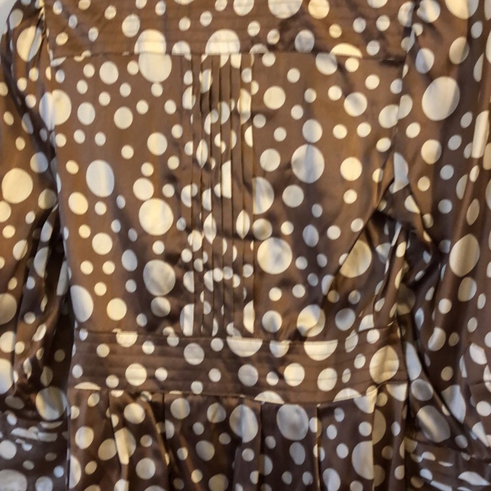 Button down satin polkadot top
